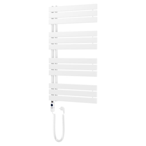 HD Astoria White 1000x600 mm elektromos design törölközőszárító radiátor 400W-os fűtőpatronnal, fényes fehér