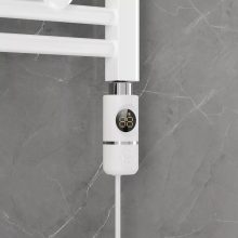 HD Astoria White 1000x600 mm elektromos design törölközőszárító radiátor 400W-os fűtőpatronnal, fényes fehér