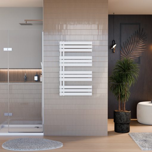 HD Astoria White 1000x600 mm design törölközőszárító radiátor, fényes fehér