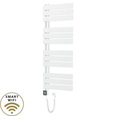   HD Astoria White 1200x500 mm smart elektromos design törölközőszárító radiátor 400W-os wifi-s fűtőpatronnal, smart funkcióval, fényes fehér