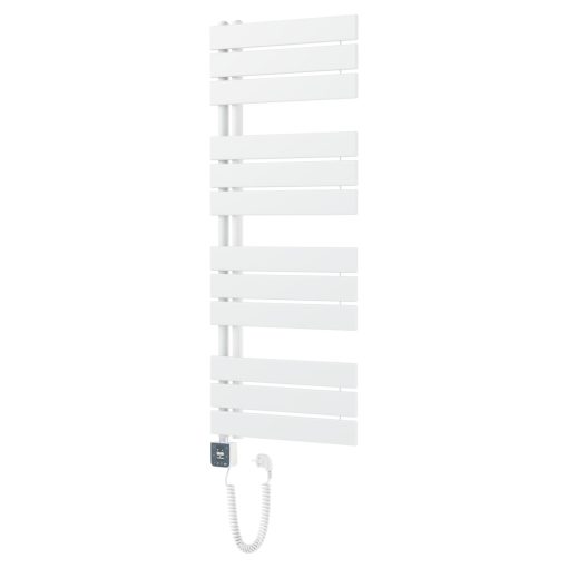 HD Astoria White 1200x500 mm smart elektromos design törölközőszárító radiátor 400W-os wifi-s fűtőpatronnal, smart funkcióval, fényes fehér