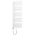 HD Astoria White 1200x600 mm elektromos design törölközőszárító radiátor 400W-os fűtőpatronnal, fényes fehér