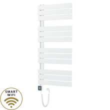 HD Astoria White 1200x600 mm smart elektromos design törölközőszárító radiátor 400W-os wifi-s fűtőpatronnal, smart funkcióval, fényes fehér
