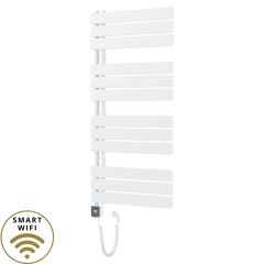   HD Astoria White 1200x600 mm smart elektromos design törölközőszárító radiátor 400W-os wifi-s fűtőpatronnal, smart funkcióval, fényes fehér