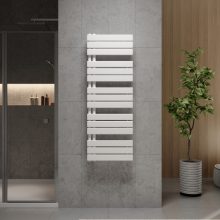 HD Astoria White 1200x600 mm design törölközőszárító radiátor, fényes fehér