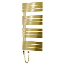 HD Astoria Gold 1200x600 mm elektromos design törölközőszárító radiátor 400W-os fűtőpatronnal, fényes arany