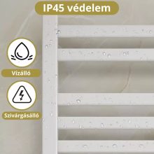 HD Astoria Gold 1200x600 mm elektromos design törölközőszárító radiátor 400W-os fűtőpatronnal, fényes arany