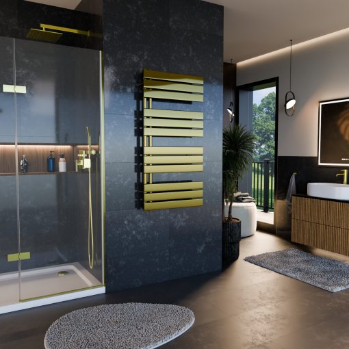 HD Astoria Gold 1200x600 mm design törölközőszárító radiátor, fényes arany