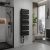 HD Astoria Black 1400x500 mm elektromos design törölközőszárító radiátor 400W-os fűtőpatronnal, matt fekete