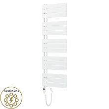 HD Astoria White 1400x500 mm elektromos design törölközőszárító radiátor 400W-os fűtőpatronnal, fényes fehér