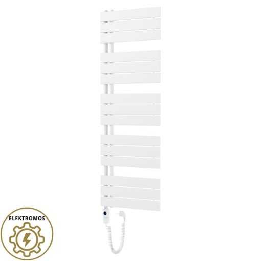 HD Astoria White 1400x500 mm elektromos design törölközőszárító radiátor 400W-os fűtőpatronnal, fényes fehér