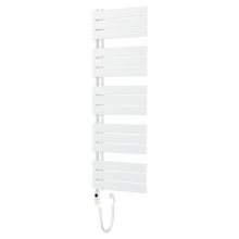 HD Astoria White 1400x500 mm elektromos design törölközőszárító radiátor 400W-os fűtőpatronnal, fényes fehér