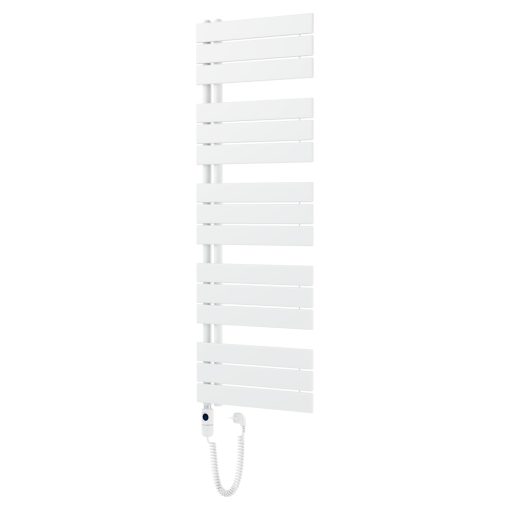 HD Astoria White 1400x500 mm elektromos design törölközőszárító radiátor 400W-os fűtőpatronnal, fényes fehér