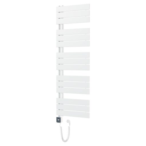 HD Astoria White 1400x500 mm smart elektromos design törölközőszárító radiátor 400W-os wifi-s fűtőpatronnal, smart funkcióval, fényes fehér