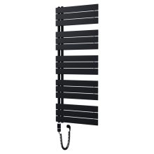 HD Astoria Black 1400x600 mm elektromos design törölközőszárító radiátor 600W-os fűtőpatronnal, matt fekete