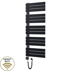   HD Astoria Black 1400x600 mm smart elektromos design törölközőszárító radiátor 600W-os wifi-s fűtőpatronnal, smart funkcióval, matt fekete