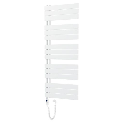 HD Astoria White 1400x600 mm elektromos design törölközőszárító radiátor 600W-os fűtőpatronnal, fényes fehér