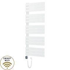   HD Astoria White 1400x600 mm smart elektromos design törölközőszárító radiátor 600W-os wifi-s fűtőpatronnal, smart funkcióval, fényes fehér