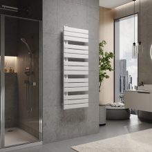 HD Astoria White 1400x600 mm design törölközőszárító radiátor, fényes fehér