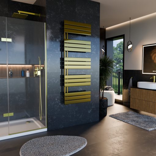 HD Astoria Gold 1600x600 mm design törölközőszárító radiátor, fényes arany