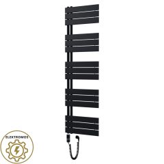   HD Astoria Black 1600x500 mm elektromos design törölközőszárító radiátor 600W-os fűtőpatronnal, matt fekete