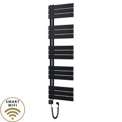   HD Astoria Black 1600x500 mm smart elektromos design törölközőszárító radiátor 600W-os wifi-s fűtőpatronnal, smart funkcióval, matt fekete