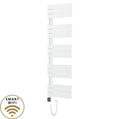   HD Astoria White 1600x500 mm smart elektromos design törölközőszárító radiátor 600W-os wifi-s fűtőpatronnal, smart funkcióval, fényes fehér