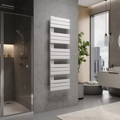 HD Astoria White 1600x500 mm design törölközőszárító radiátor, fényes fehér