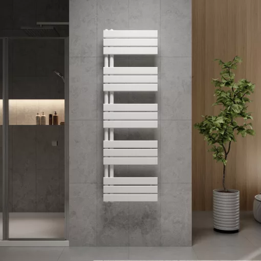 HD Astoria White 1600x500 mm design törölközőszárító radiátor, fényes fehér