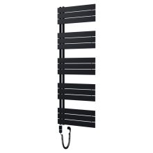 HD Astoria Black 1600x600 mm elektromos design törölközőszárító radiátor 900W-os fűtőpatronnal, matt fekete