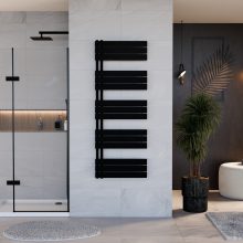 HD Astoria Black 1600x600 mm design törölközőszárító radiátor, matt fekete