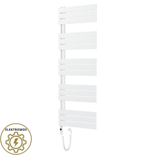 HD Astoria White 1600x600 mm elektromos design törölközőszárító radiátor 900W-os fűtőpatronnal, fényes fehér