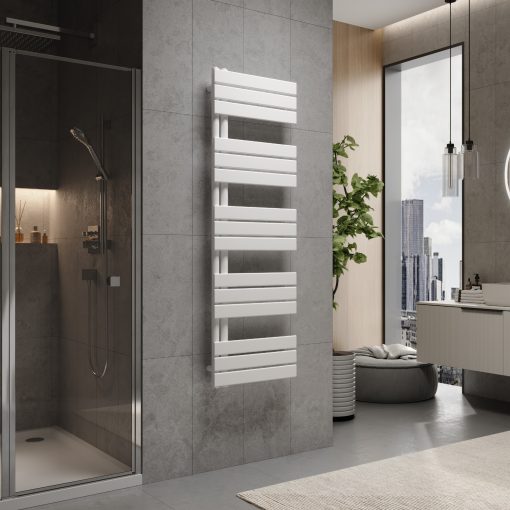 HD Astoria White 1600x600 mm design törölközőszárító radiátor, fényes fehér