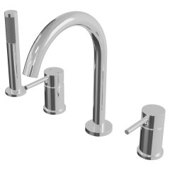   HD Astro Chrome íves perembe építhető négylyukú kádtöltő csaptelep