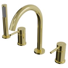   HD Astro Glossy Gold perembe építhető négylyukú kádtöltő csaptelep