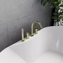 HD Astro Glossy Gold perembe építhető négylyukú kádtöltő csaptelep