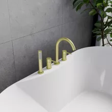 HD Astro Brushed Gold perembe építhető négylyukú kádtöltő csaptelep
