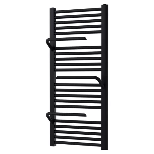 HD Atlas Black 1000x500 mm design törölközőszárító radiátor, matt fekete