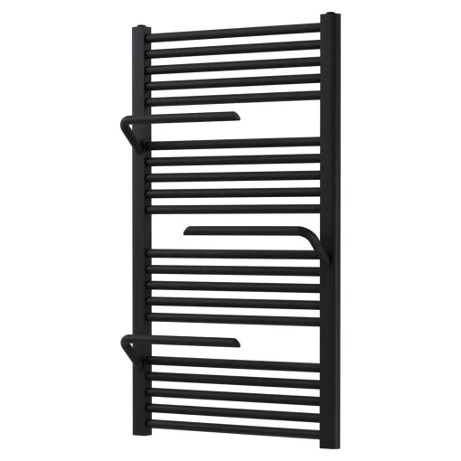 HD Atlas Black 1000x600 mm design törölközőszárító radiátor, matt fekete