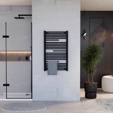 HD Atlas Black 1000x600 mm design törölközőszárító radiátor, matt fekete