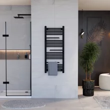 HD Atlas Black 1200x500 mm design törölközőszárító radiátor, matt fekete