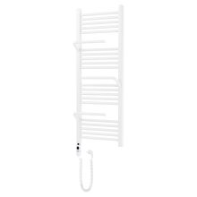 HD Atlas White 1200x500 mm elektromos design törölközőszárító radiátor 400W-os fűtőpatronnal, fényes fehér