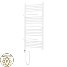 HD Atlas White 1200x600 mm elektromos design törölközőszárító radiátor 400W-os fűtőpatronnal, fényes fehér