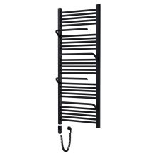 HD Atlas Black 1400x600 mm elektromos design törölközőszárító radiátor 400W-os fűtőpatronnal, matt fekete