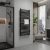 HD Atlas Black 1400x600 mm design törölközőszárító radiátor, matt fekete