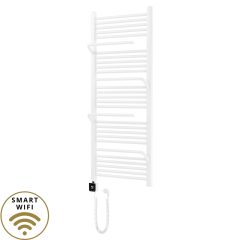   HD Atlas White 1400x600 mm smart elektromos design törölközőszárító radiátor 400W-os wifi-s fűtőpatronnal, fényes fehér