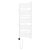   HD Atlas White 1400x600 mm smart elektromos design törölközőszárító radiátor 400W-os wifi-s fűtőpatronnal, fényes fehér