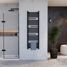 HD Atlas Black 1600x500 mm design törölközőszárító radiátor, matt fekete