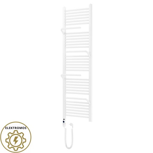 HD Atlas White 1600x500 mm elektromos design törölközőszárító radiátor 400W-os fűtőpatronnal, fényes fehér