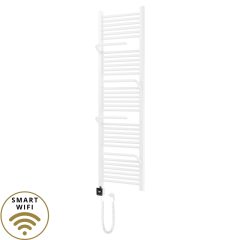   HD Atlas White 1600x500 mm smart elektromos design törölközőszárító radiátor 400W-os wifi-s fűtőpatronnal, fényes fehér